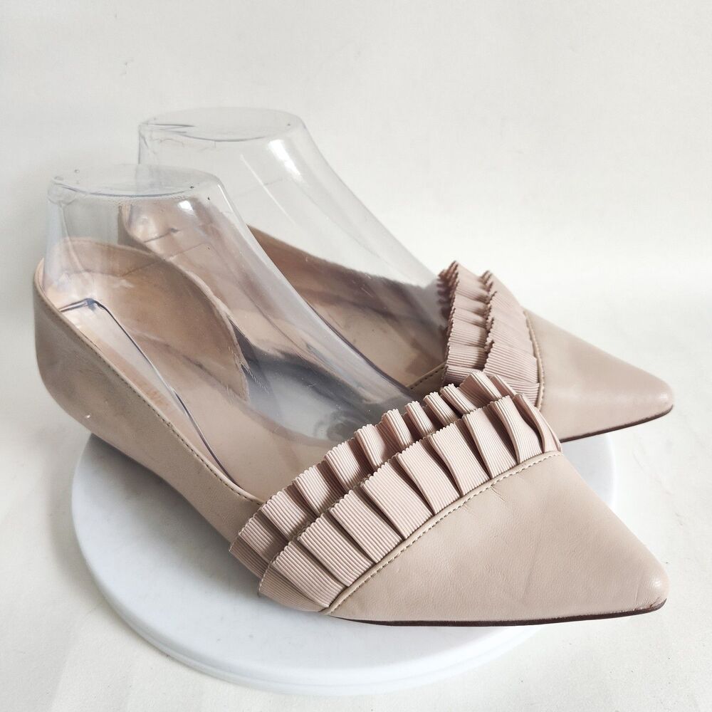 Nine West Cream Flats with Sophisticated Pleats